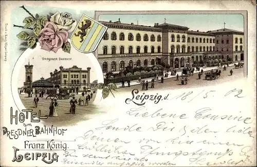 Litho Leipzig in Sachsen, Hotel zum Dresdner Bahnhof