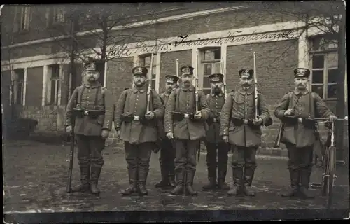 Foto Ak Lille Nord, Deutsche Soldaten in Uniformen, Landsturm, I WK