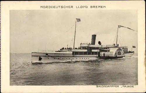 Ak Norddeutscher Lloyd Bremen, Dampfer Najade