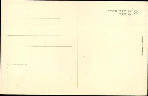 Litho Junge tanzt mit Glücksschwein, Kleeblätter