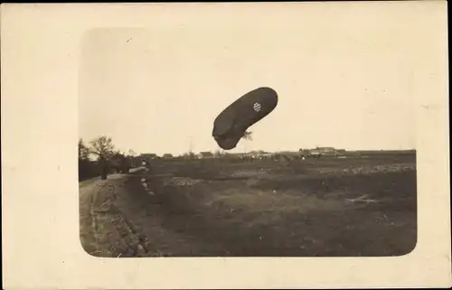 Foto Ak Deutscher Militärballon, Fesselballon 1918, 1. WK