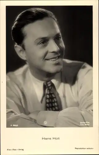 Ak Schauspieler Hans Holt, Portrait