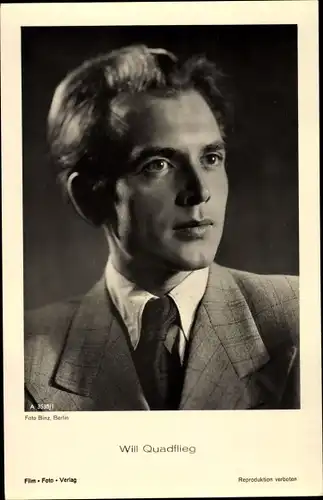 Ak Schauspieler Will Quadflieg, Portrait