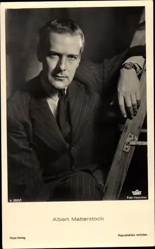 Ak Schauspieler Albert Matterstock, Leiter, Ross 3323/1