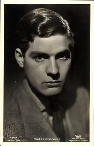 Ak Schauspieler Paul Hubschmid, Portrait