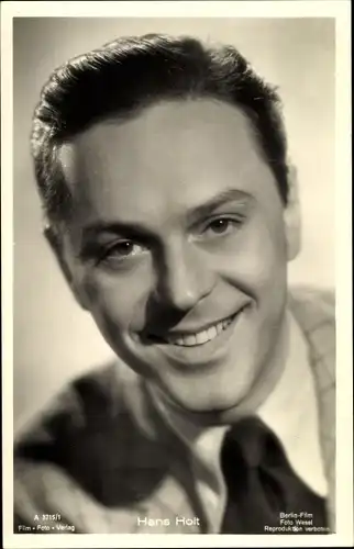 Ak Schauspieler Hans Holt, Portrait