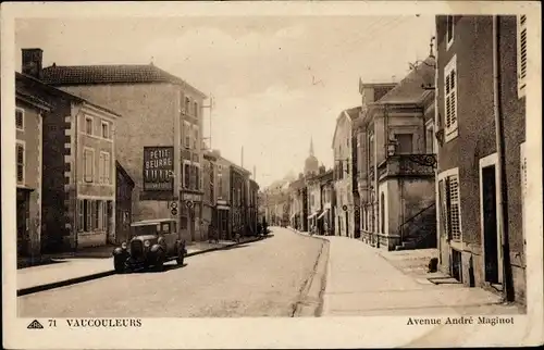 Ak Vaucouleurs Meuse, Avenue Andre Maginot