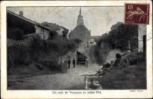 Ak Vauquois Meuse, Un coin de Vauquois en juillet 1914
