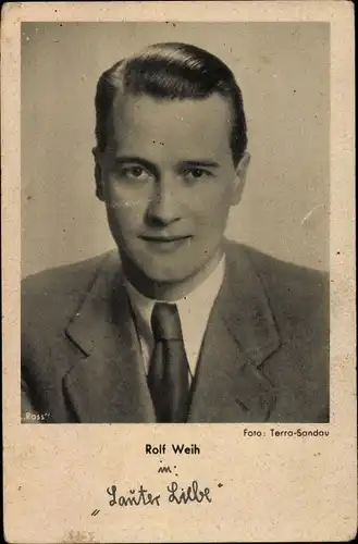 Ak Schauspieler Rolf Weih, Portrait