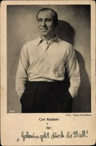 Ak Schauspieler Carl Raddatz, Portrait, Ross Verlag