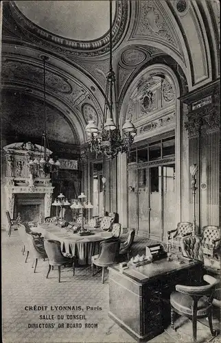 Ak Paris II., Siège central du Crédit Lyonnais, Salle du Conseil, Boulevard des Italiens