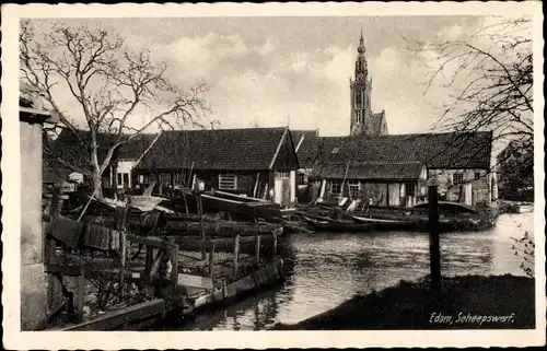 Ak Edam Volendam Nordholland Niederlande, Scheepswarf