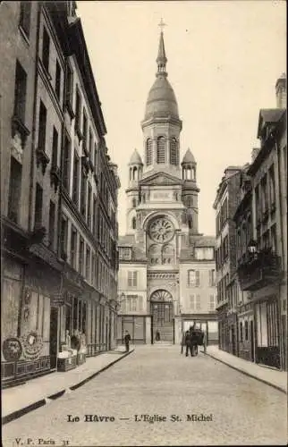 Ak Le Havre Seine Maritime, L'Eglise St. Michel