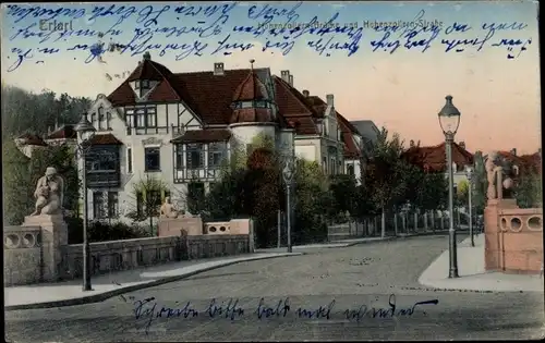 Ak Erfurt in Thüringen, Hohenzollern-Brücke und Hohenzollern-Straße