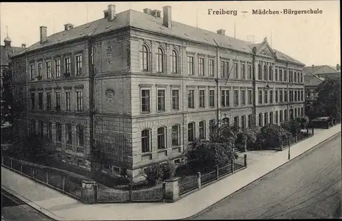 Ak Freiberg in Sachsen, Mädchen-Bürgerschule