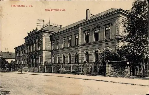 Ak Freiberg in Sachsen, Realgymnasium