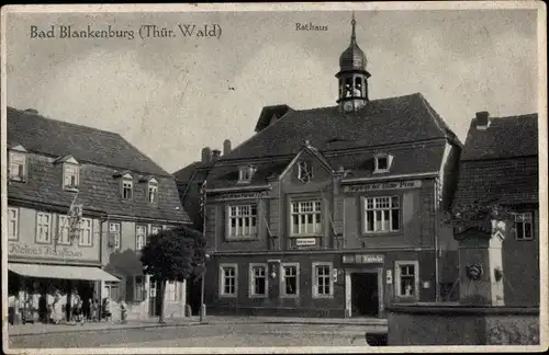 Ak Bad Blankenburg in Thüringen, Rathaus