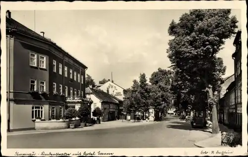 Ak Ilmenau Thüringen, Lindenstraße, Hotel Tanne, Cafe Funcke