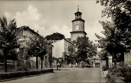 Ak Rastenberg in Thüringen, Ernst Thälmann Platz, Kirche, Straßenansicht
