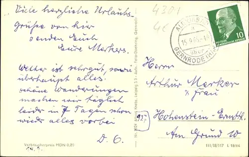 Ak Alexisbad Harzgerode am Harz, Reichsbahnerholungsheim Selketal