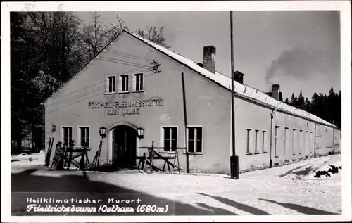 Foto Ak Friedrichsbrunn Thale im Harz, FDGB Verpflegungsstätte Kurt Dülge, Winter