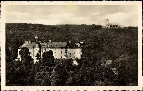 Ak Blankenburg am Harz, Schloss mit FDGB Heim Ziegenkopf