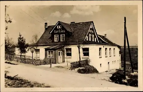 Ak Schmiedefeld am Rennsteig Suhl Thüringen, Gasthaus schöne Aussicht