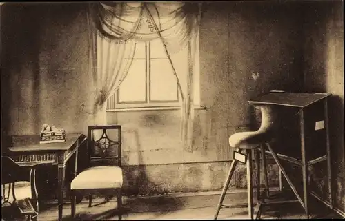 Ak Weimar in Thüringen, Goethes Gartenhaus, Arbeitszimmer