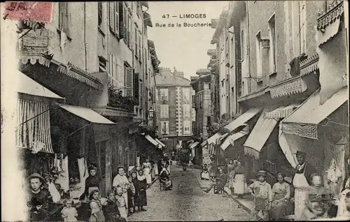 Ak Limoges Haute Vienne, Rue de la Boucherie