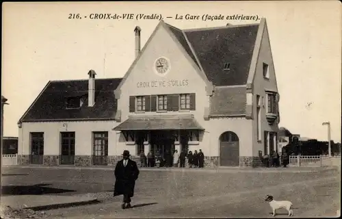 Ak Croix de Vie Vendée, La Gare