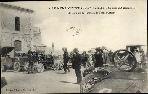 Ak Le Mont Ventoux, Courses d'Automobiles, Un coin de la Terrasse de l'Observatoire