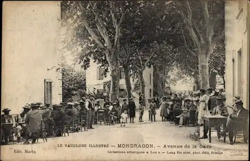 Ak Mondragon Vaucluse, Avenue de la Gare