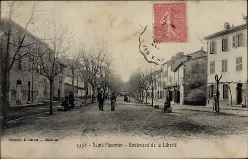 Ak Saint Maximin la Sainte Baume Var, Boulevard de la Liberte