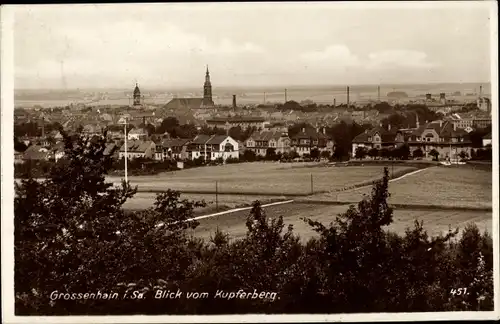 Ak Großenhain Sachsen, Blick vom Kupferberg