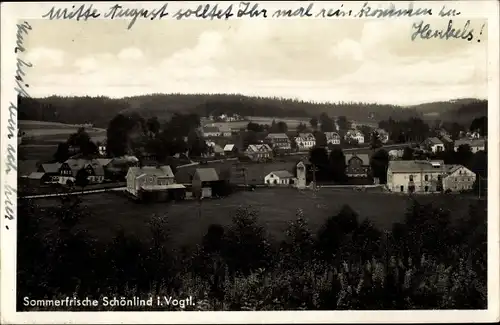 Ak Schönlind Markneukirchen im Vogtland, Sommerfrische, Ortsansicht