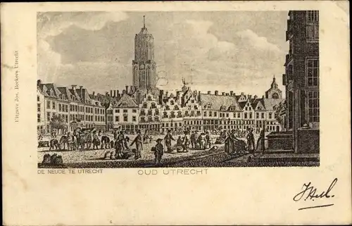 Künstler Ak Utrecht Niederlande, De Neude te Utrecht