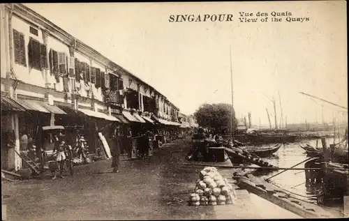 Ak Singapore Singapur, View of the Quays