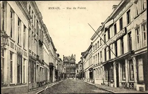 Ak Renaix Ostflandern, Rue du Poivre, Hotel Quatre Saison