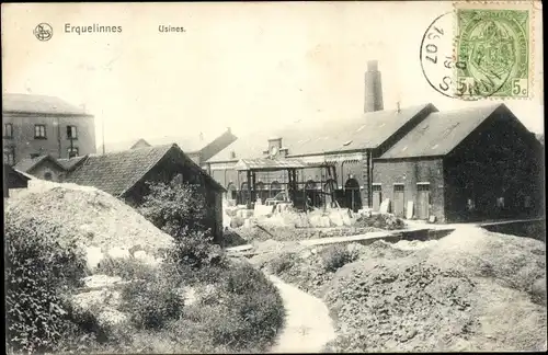 Ak Erquelinnes Wallonien Hennegau, Usines