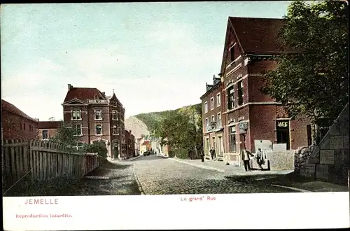 Ak Jemelle Wallonien Namur, Le grand Rue, Café