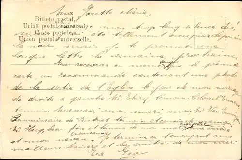 Ak Loanda Angola, Comissio em 15 de Agosto de 1902 no largo de Salvador Correa