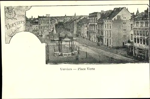 Ak Verviers Wallonien Lüttich, Place Verte