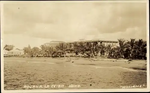 Foto Ak Aduana La Ceiba Honduras, Teilansicht