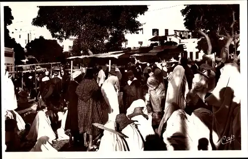 Ak Tanger Marokko, Un coin du Grand Socco