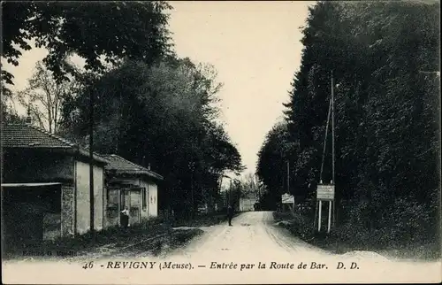 Ak Revigny Meuse, Entree par la Route de Bar