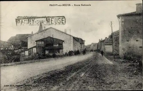 Ak Pagny sur Meuse Lothringen Meuse, Route Nationale