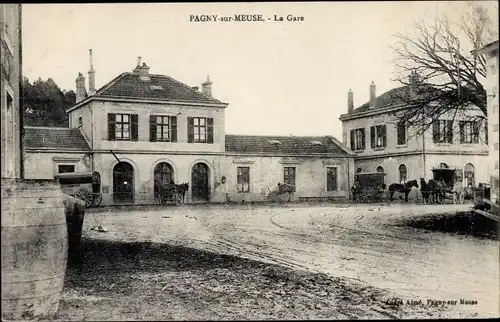 Ak Pagny sur Meuse Lothringen Meuse, La Gare
