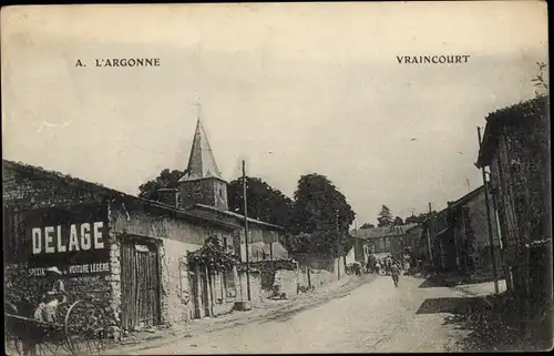 Ak Vraincourt Meuse, Straßenpartie