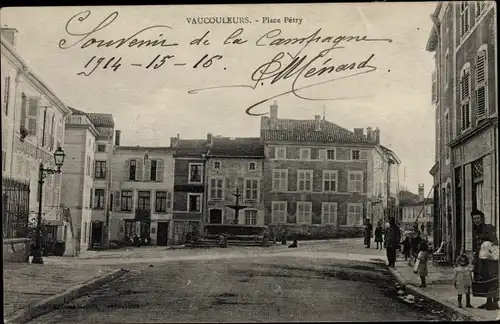 Ak Vaucouleurs Meuse, Place Petry