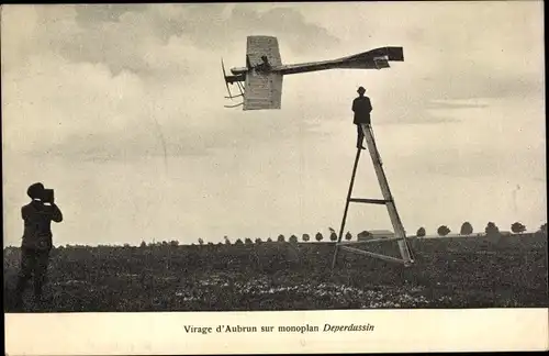 Ak Flieger Deperdussin, Rundflug, Zuschauer